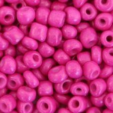 Glas rocailles kralen 6/0 (4mm) Cerise pink